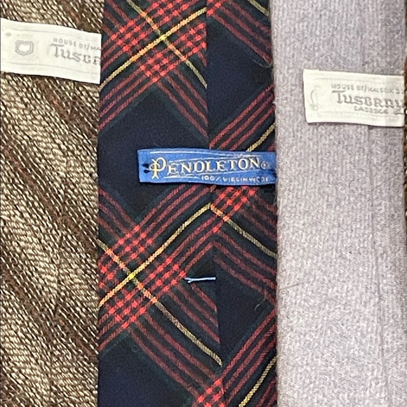 Pendleton Men's Tie Collection - Brown, Gray, Red, Green, Blue - Picture 3 of 10